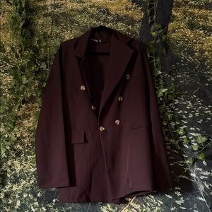 PrettyLittleThing Burgundy Blazer